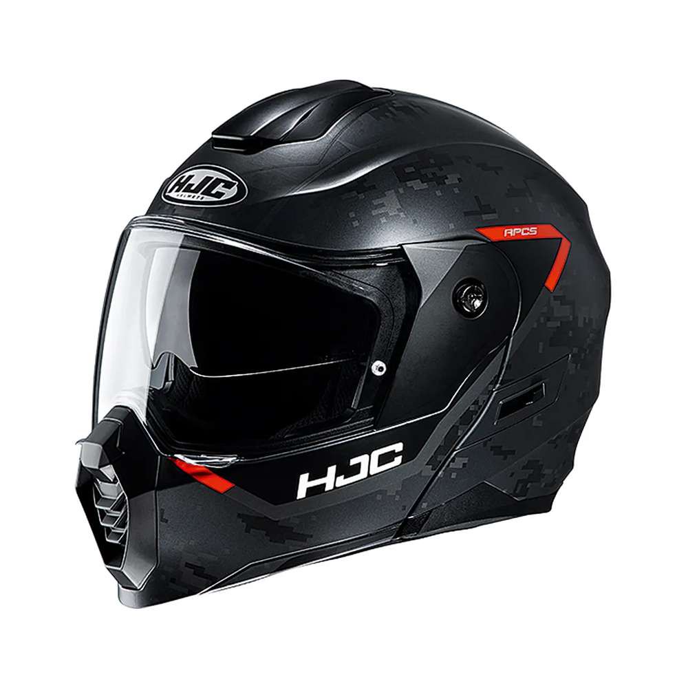 HJC C80 Bult Schwarz Rot Adventure Helm Größe S