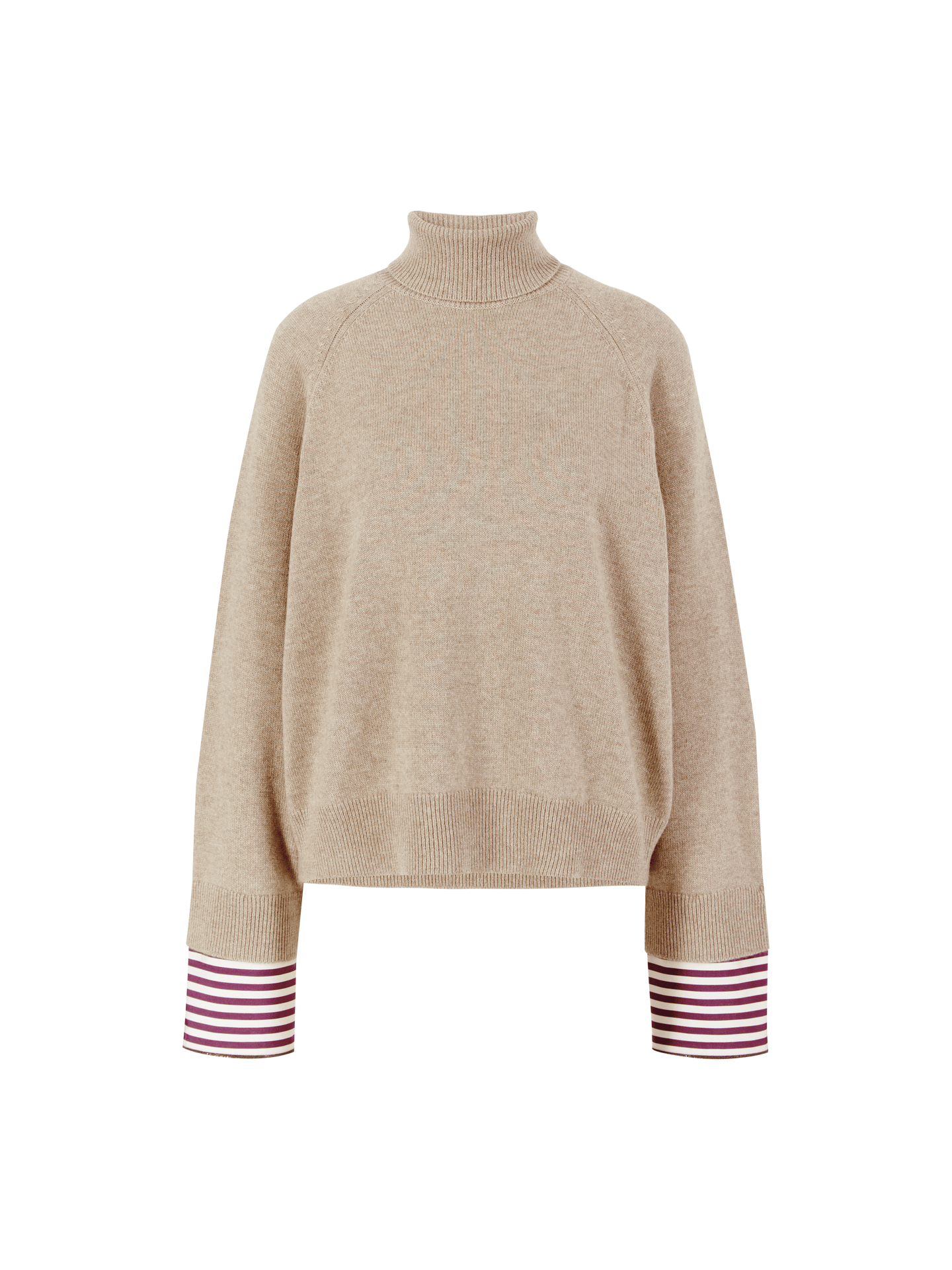 Cashmere-Rollkragenpullover Beige
