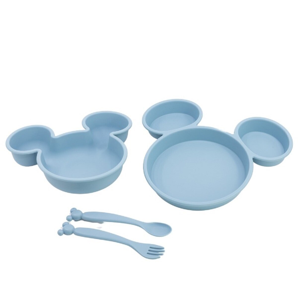 Mickey Mouse Kindergeschirr-Set 4-teilig Teller, Schale & Besteck