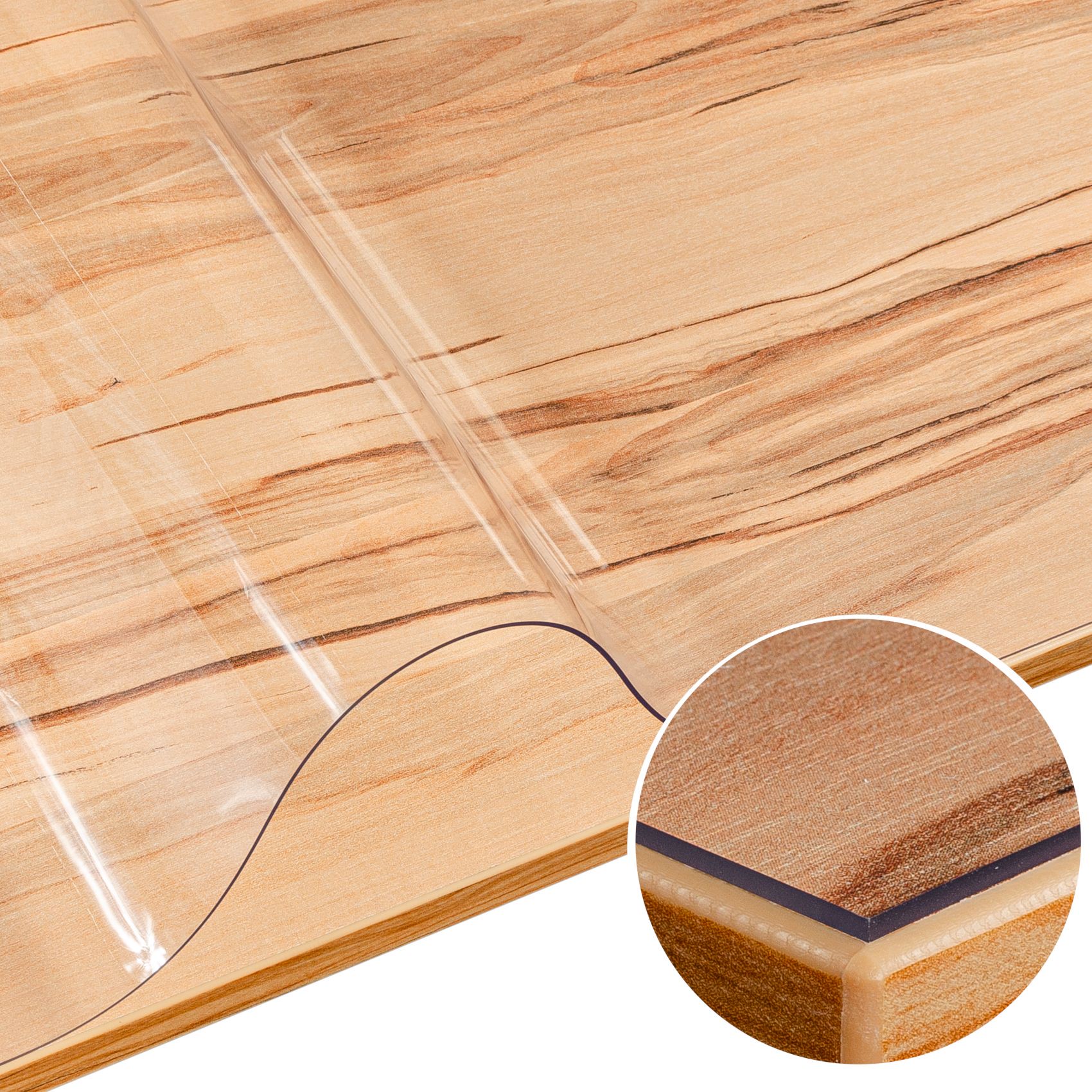 Tischfolie transparent Tischschutzfolie Schutzfolie Tisch Folie 1,5mm glasklar Glasfolie 70cm 100cm