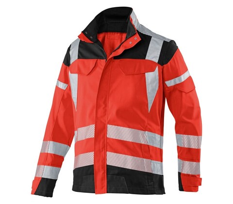 KÜBLER REFLECTIQ Jacke 1207 Warnrot/Schwarz Gr. 106 – Arbeitsjacke - Neu
