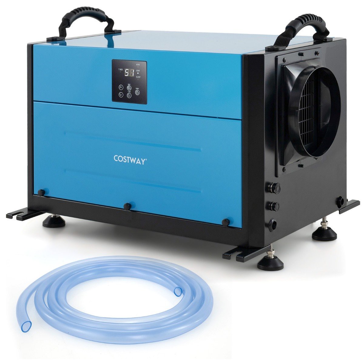 Luftentfeuchter mit 3 Modi & 24H Timer Bautrockner hängend 2 in 1 Industrie Trocknungsgerät Blau