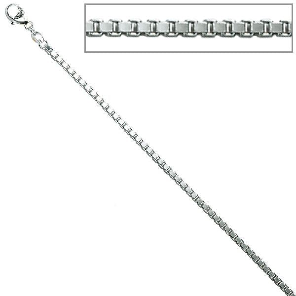 Venezianerkette 925 Silber 1,8 mm 80 cm Halskette Kette Silberkette Karabiner CJ