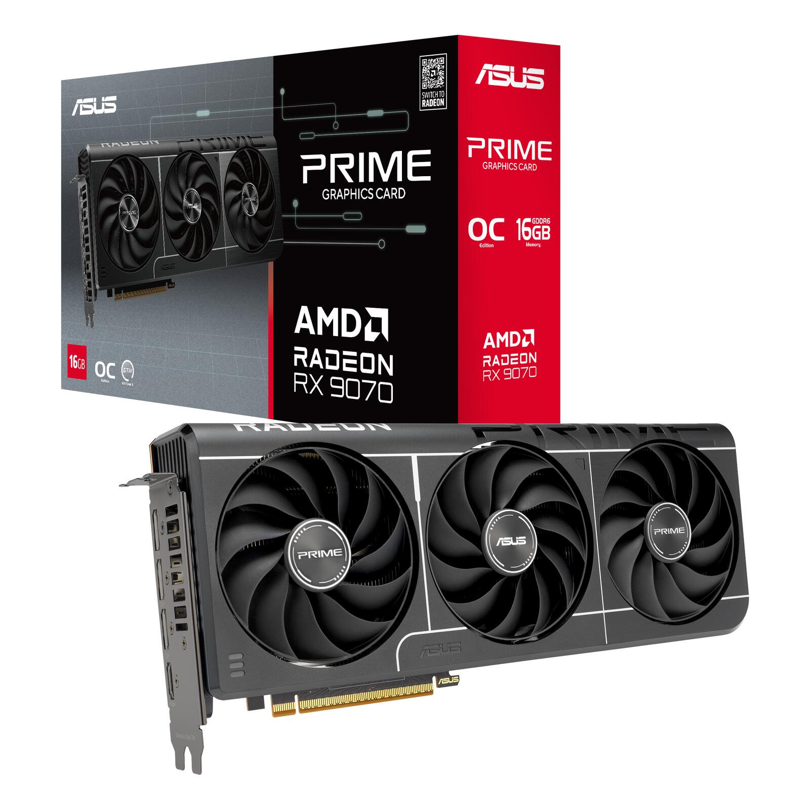 ASUS Prime Radeon RX 9070 OC Edition 16GB GDDR6 EVO Gaming Grafikkarte