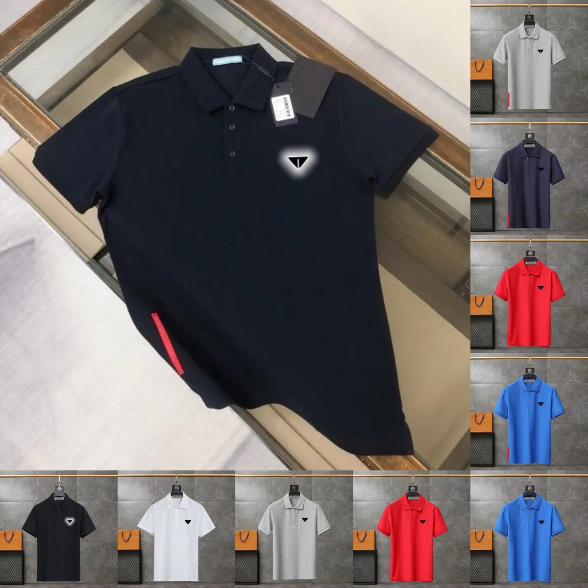 Men Designer Shirts Tees Polos Shirts Fashion Summer New Casual Men's and Women's Cotton Short Sleeve Sportshirt Tops Unsisex Tops Lape