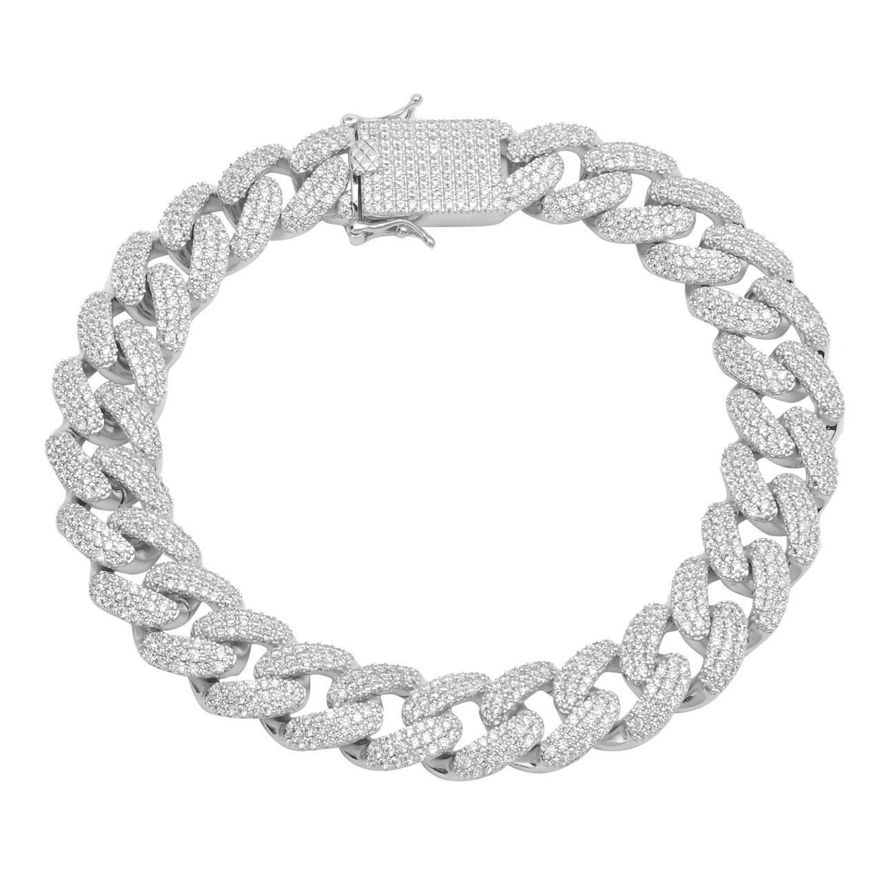 Iced Out Bling CUBAN Panzerkette Armband - 12mm