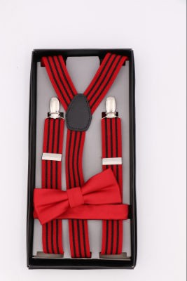 LINDENMANN LM Hosenträger LINDENMANN Y mit Fliege - rot - 110