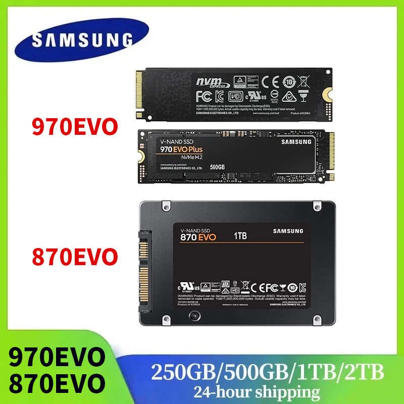 Mise à niveau interne du lecteur à semi-conducteurs 970 Plus MLC NVME M.2 2280 PCIE 3.0X4 870 EVO SATA III SSD pour ordinateur portable