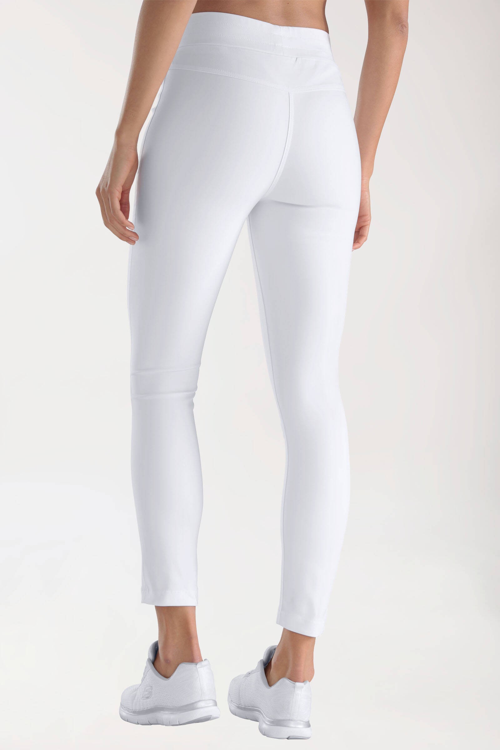 Comfort Stretch  Arbeits- und Berufshose Damen - Leggings 7/8 Länge, Weiß