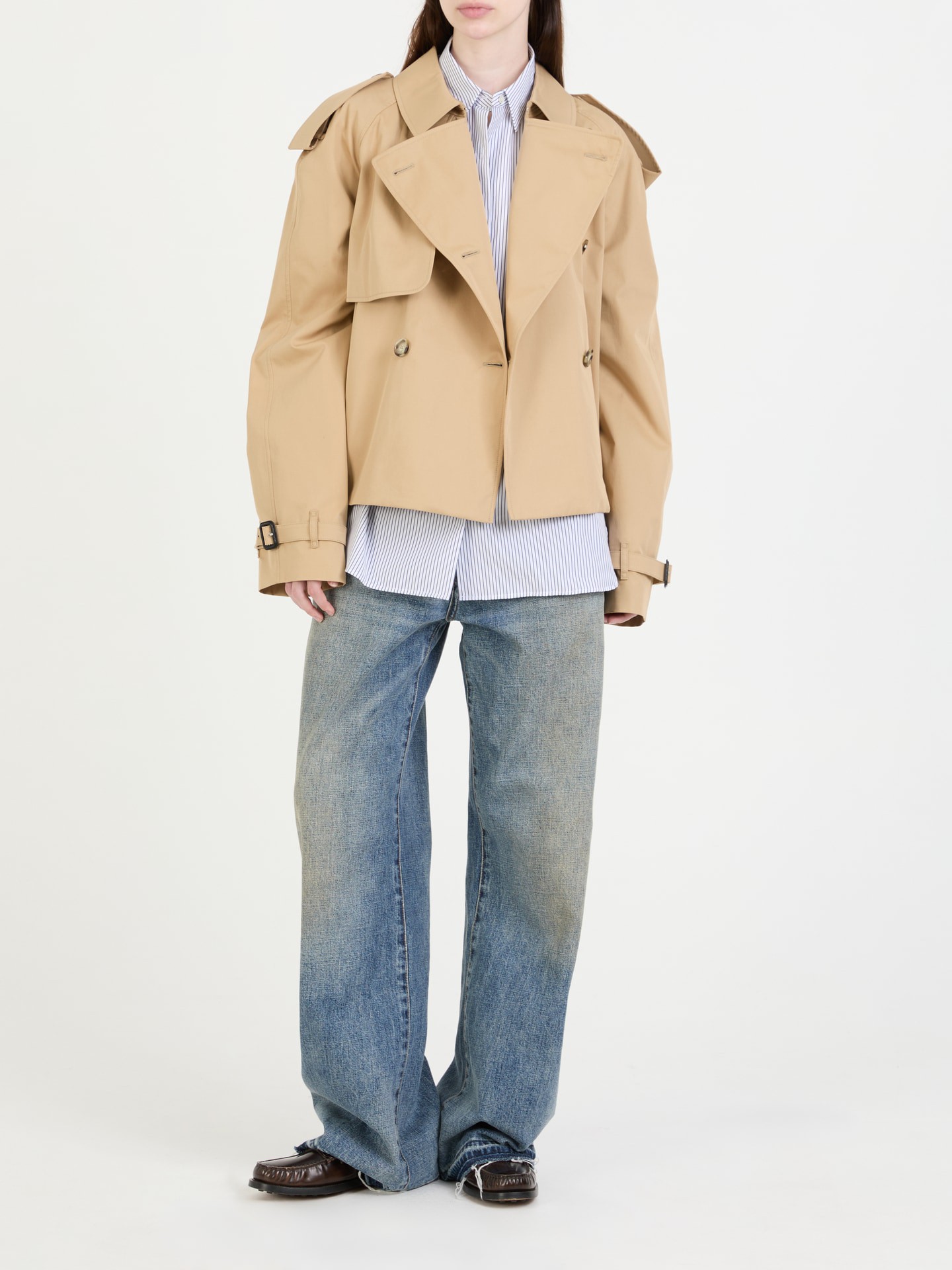 Cropped Trenchcoat Beige