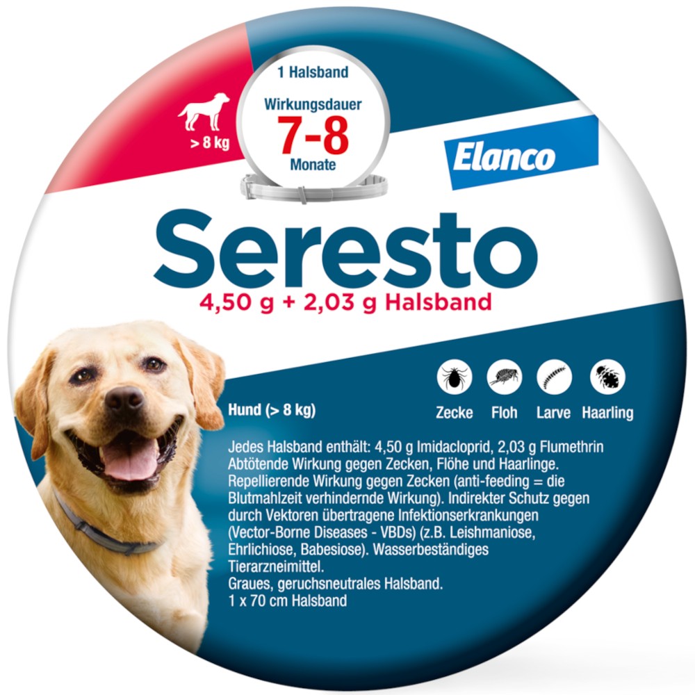 Seresto Halsband für große Hunde ab 8 kg 1 St Halsband