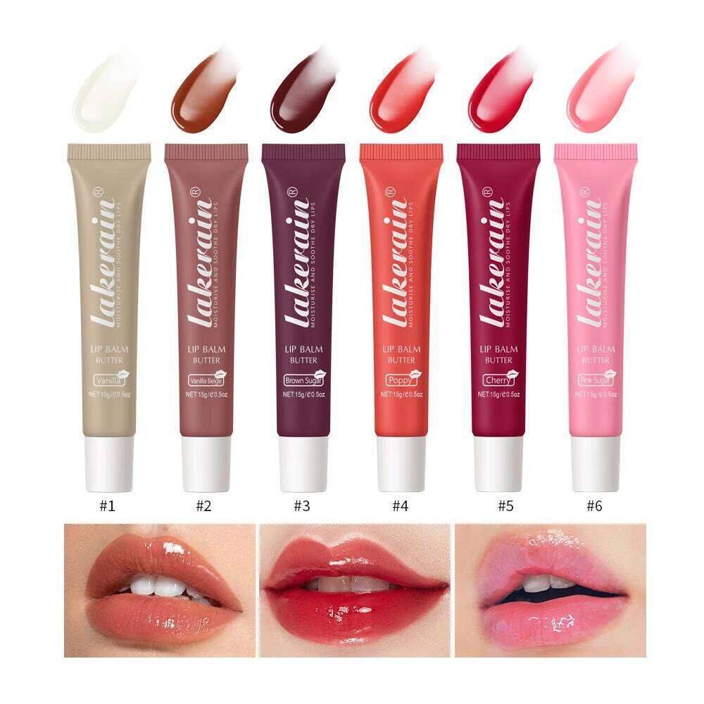 Free shipping Crystal Balm Butter Moisturizing Gloss Oil Jelly Lipgloss Liquid Lipstick Lip Tint Brown Sugar Cherry Pink Lips Makeup