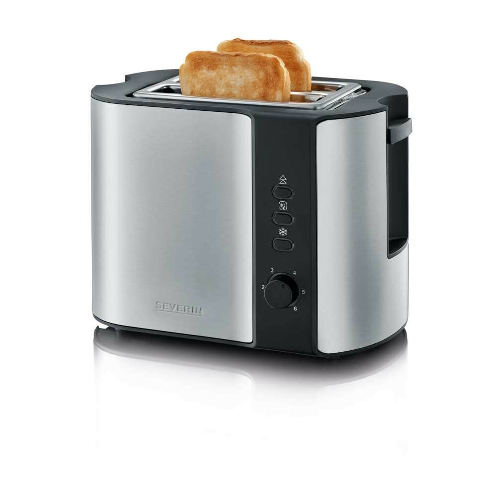 Severin AT 2589 Toaster 2 Scheibe(n) Schwarz, Edelstahl 800 W