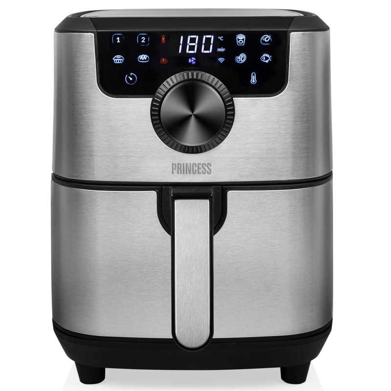 Princess 182037 Heißluftfritteuse 4,5 Liter Edelstahlausführung