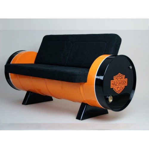 Industrielles Modernes Speisendes Sofa Leder Eisen Trommel Restaurant Bank Sofa