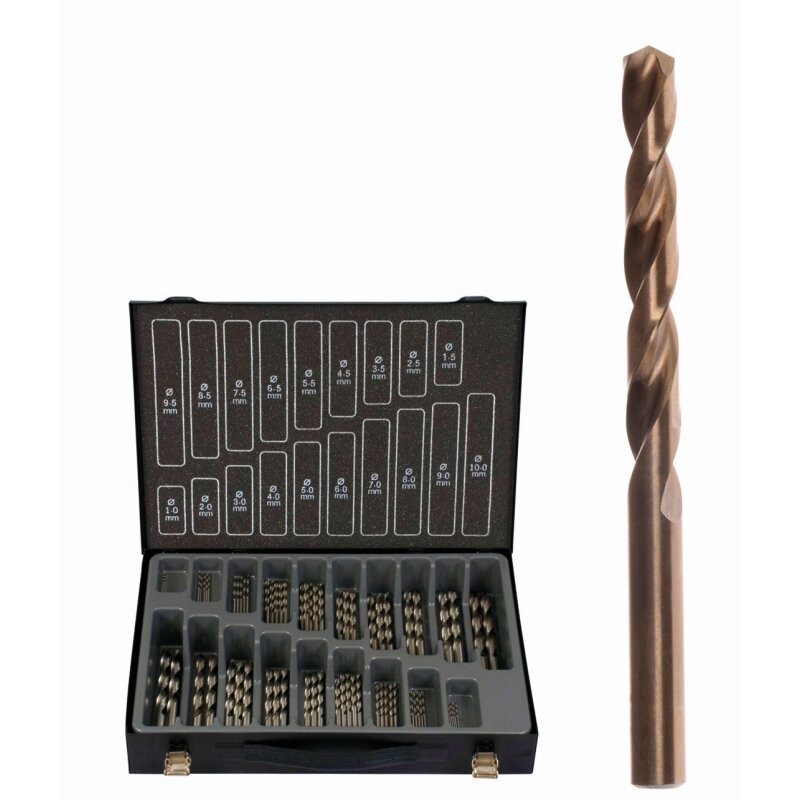 Projahn Metall-Magazin Spiralbohrer BASIC HSS-Co DIN 338 - 1 bis 10 mm - 170-teilig