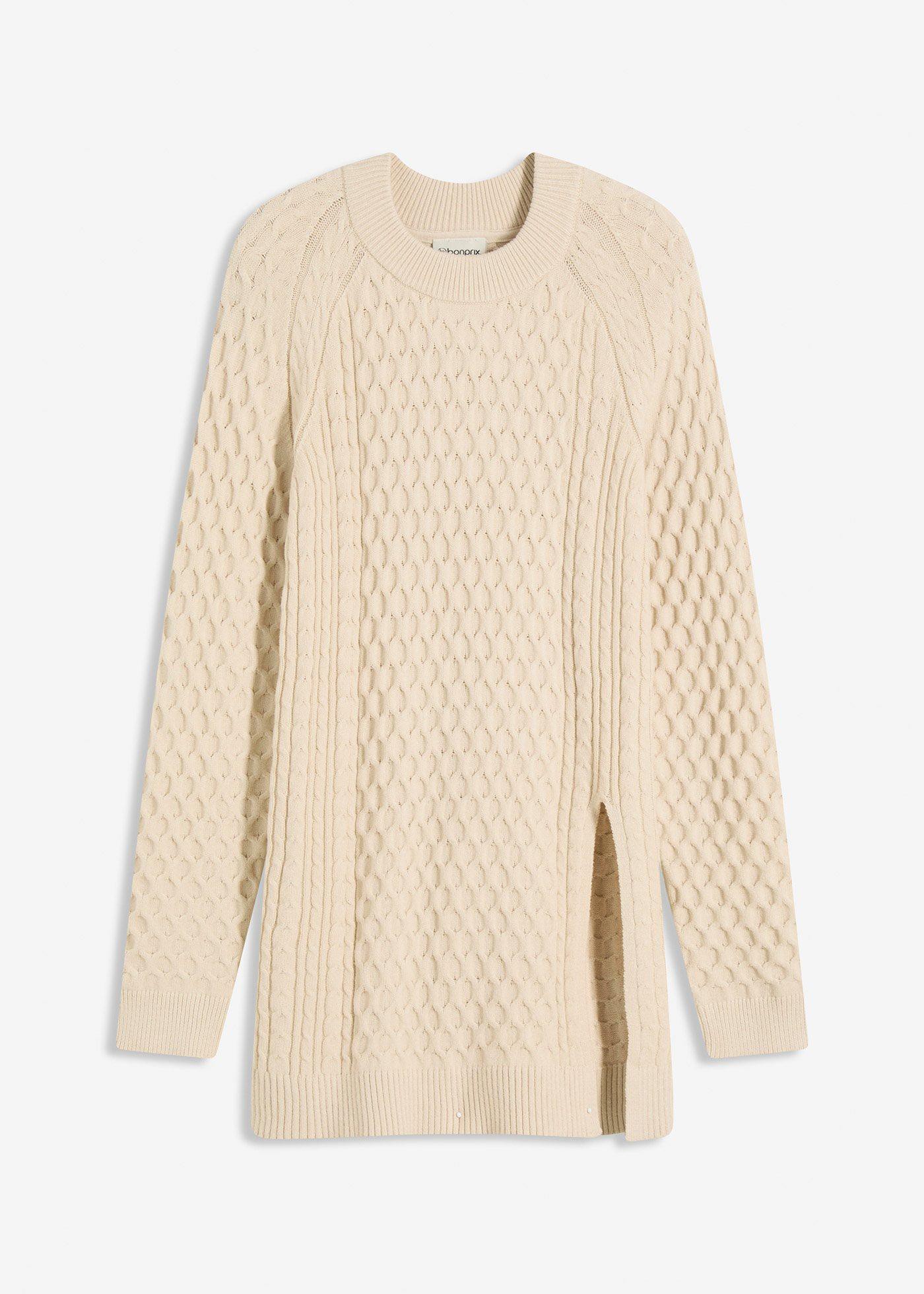 Longpullover aus fließendem Viskose-Mix