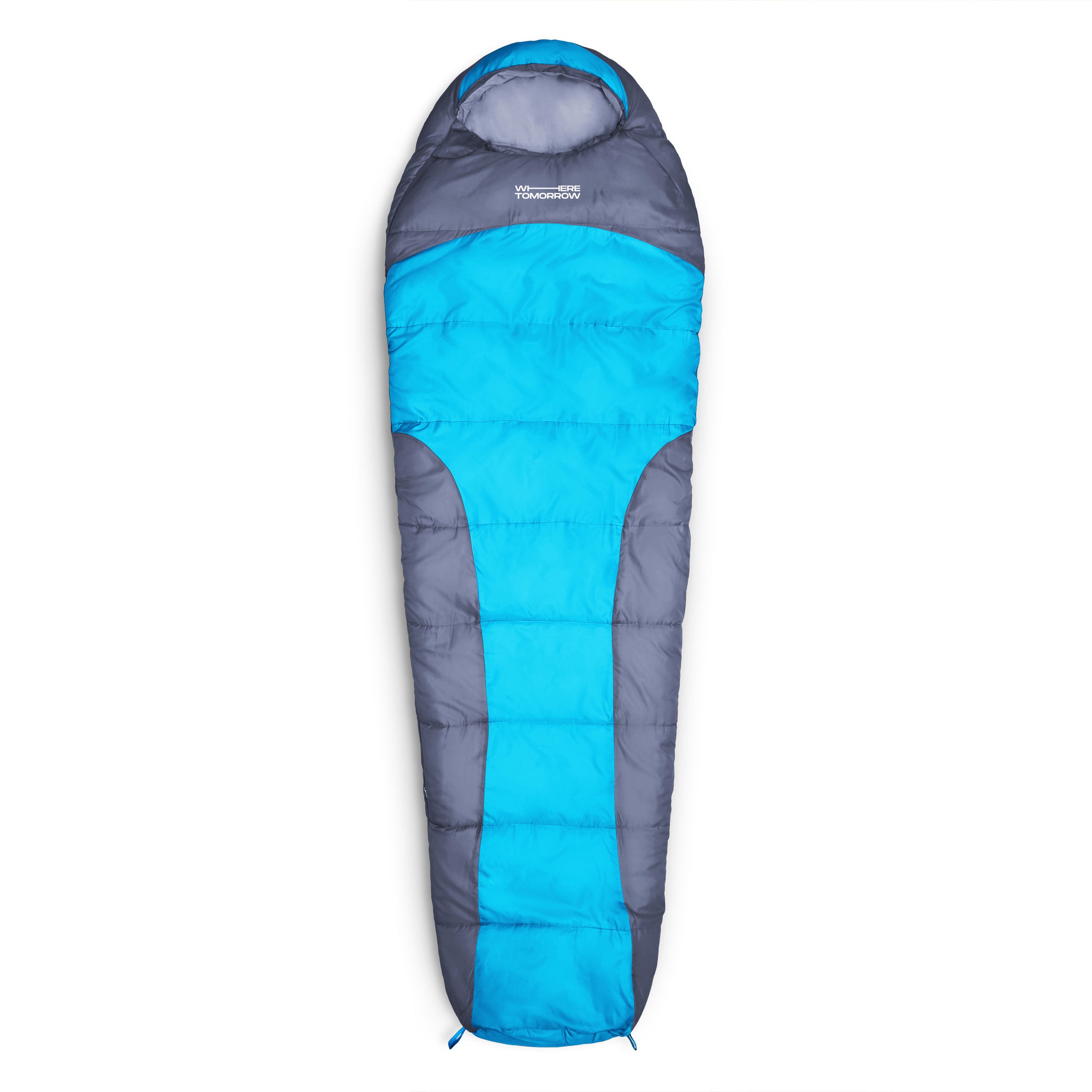 Camping Schlafsack Classic - Mumienschlafsack mit Tasche - 230 x 80 x 55 cm - Türkis