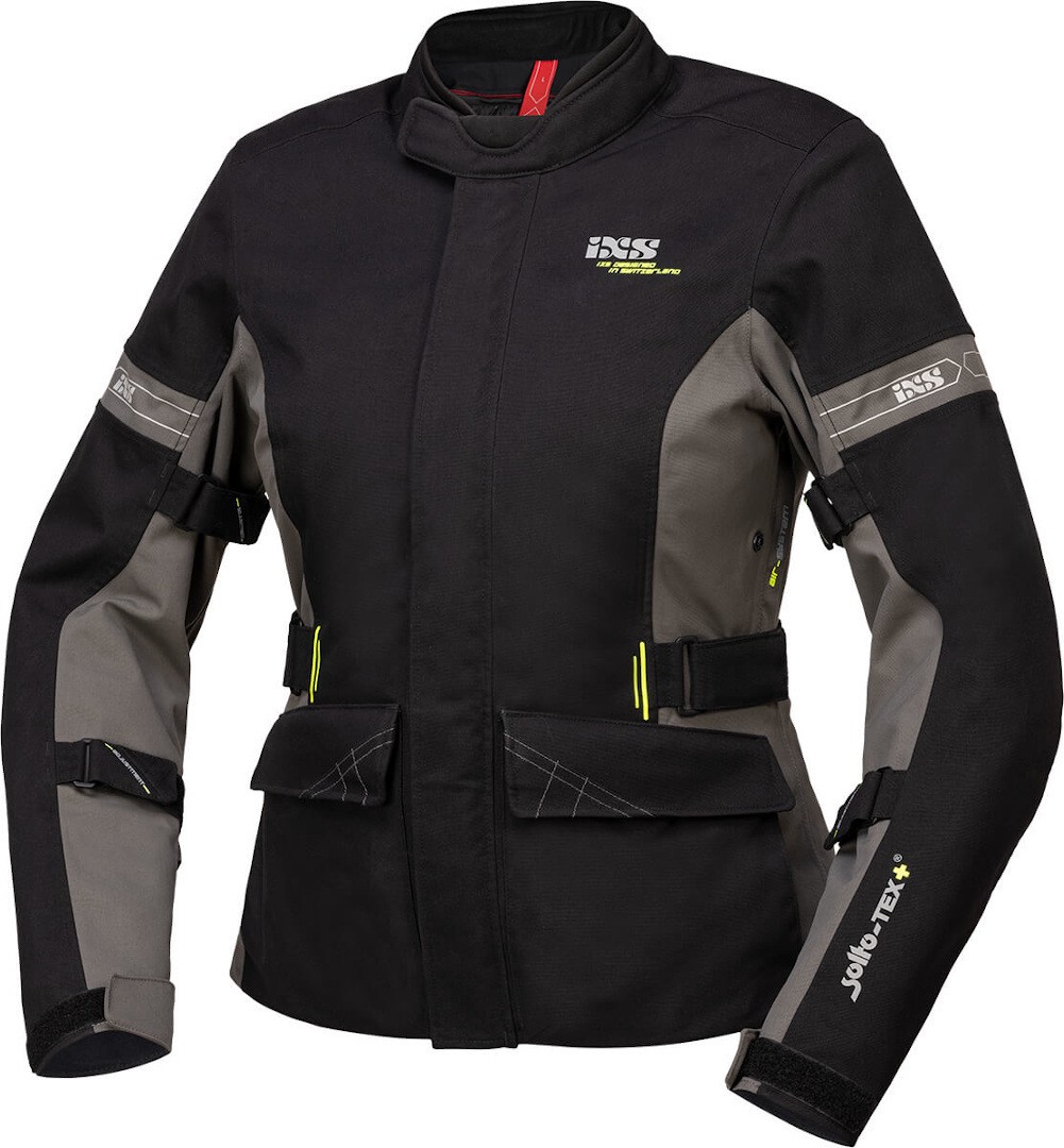IXS Laminat ST-Plus Veste textile de moto de dames, noir-gris, taille XL pour Femmes