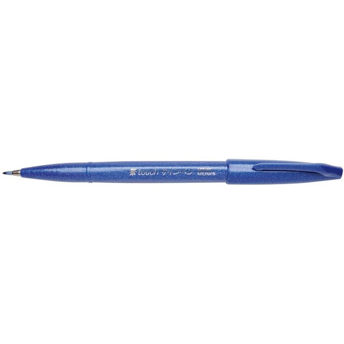 PENTEL Brush Sign Pen Faserschreiber mit flexibler Pinsel-ähnlicher Spitze blau