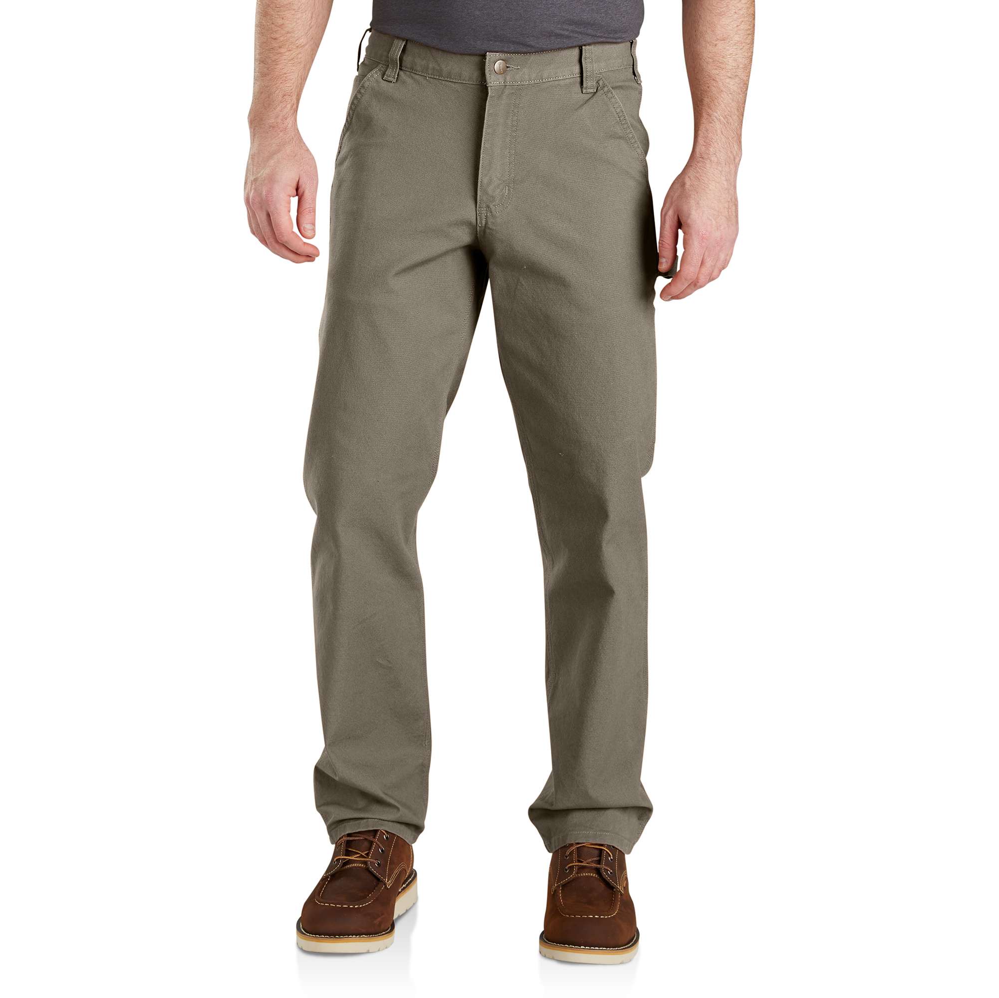 Carhartt Herren Latzhose - relaxed straight rugged flex™ duck dungaree - Beige - W34 (L32)