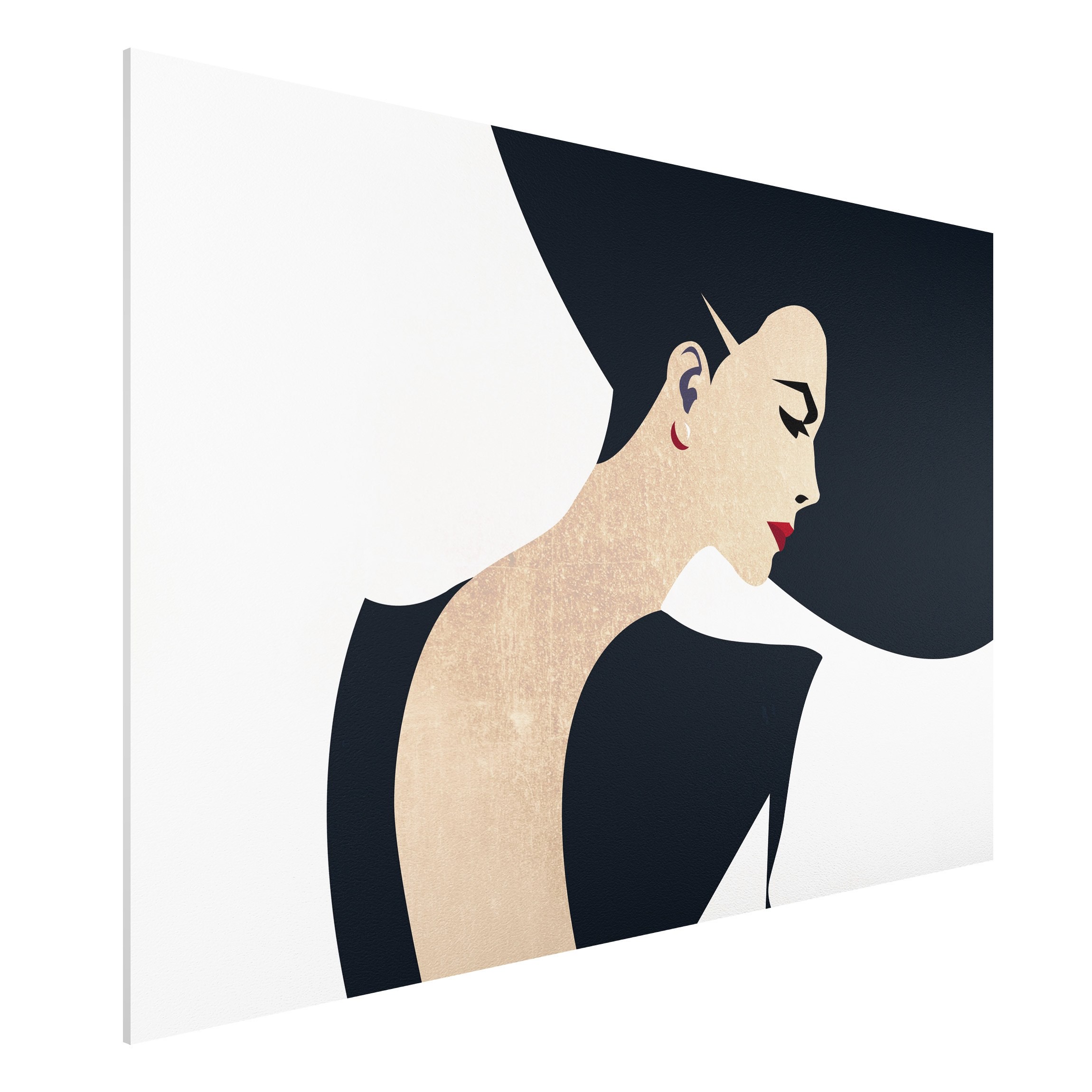 Forexbild Dame mit Hut in Dunkelblau