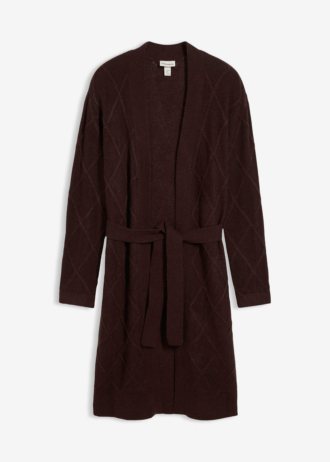 Strickmantel aus Zopfstrick