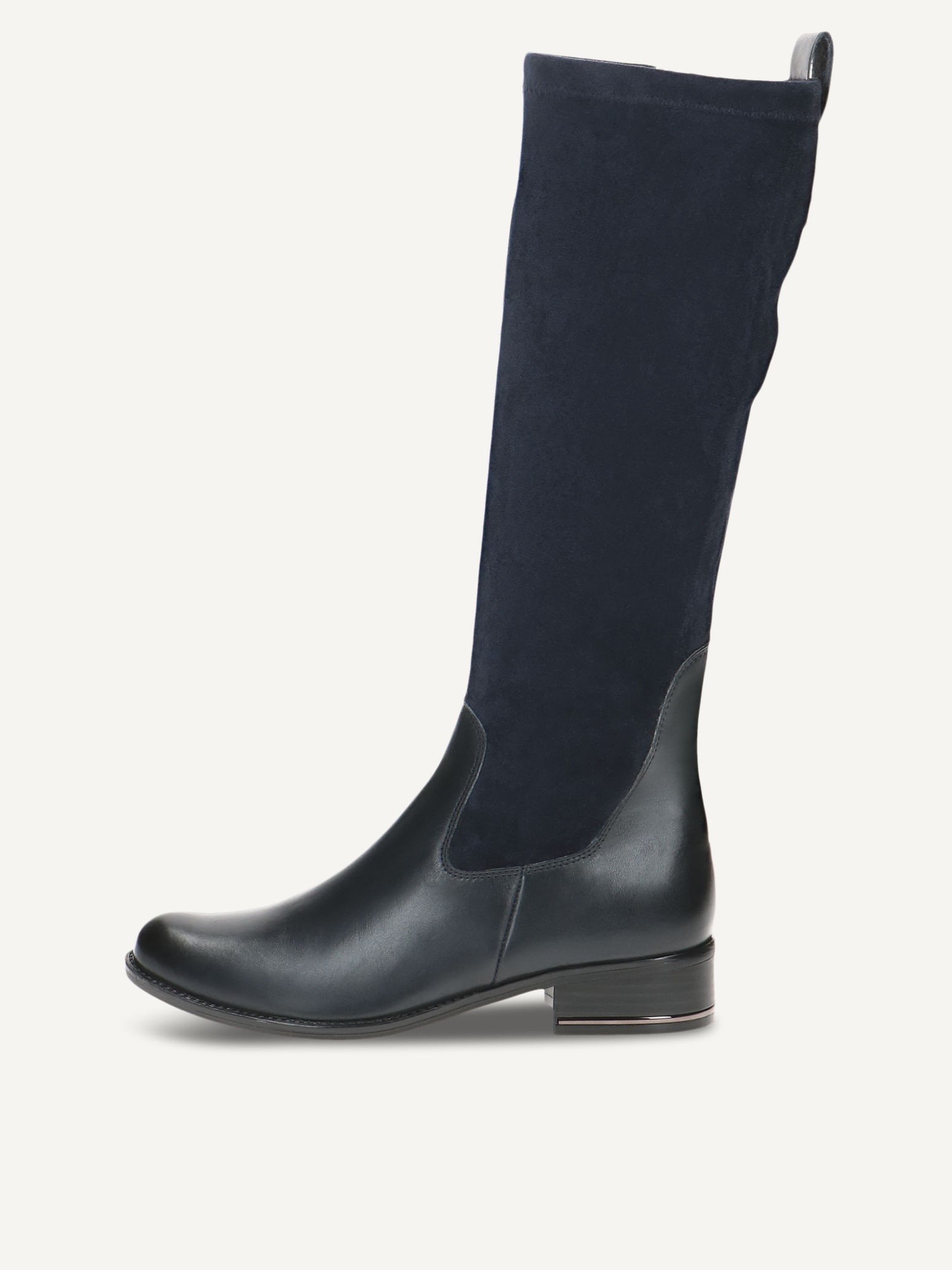 CAPRICE Stiefel, blau, aus Leder und Textil mit Blockabsatz, Gr. 41