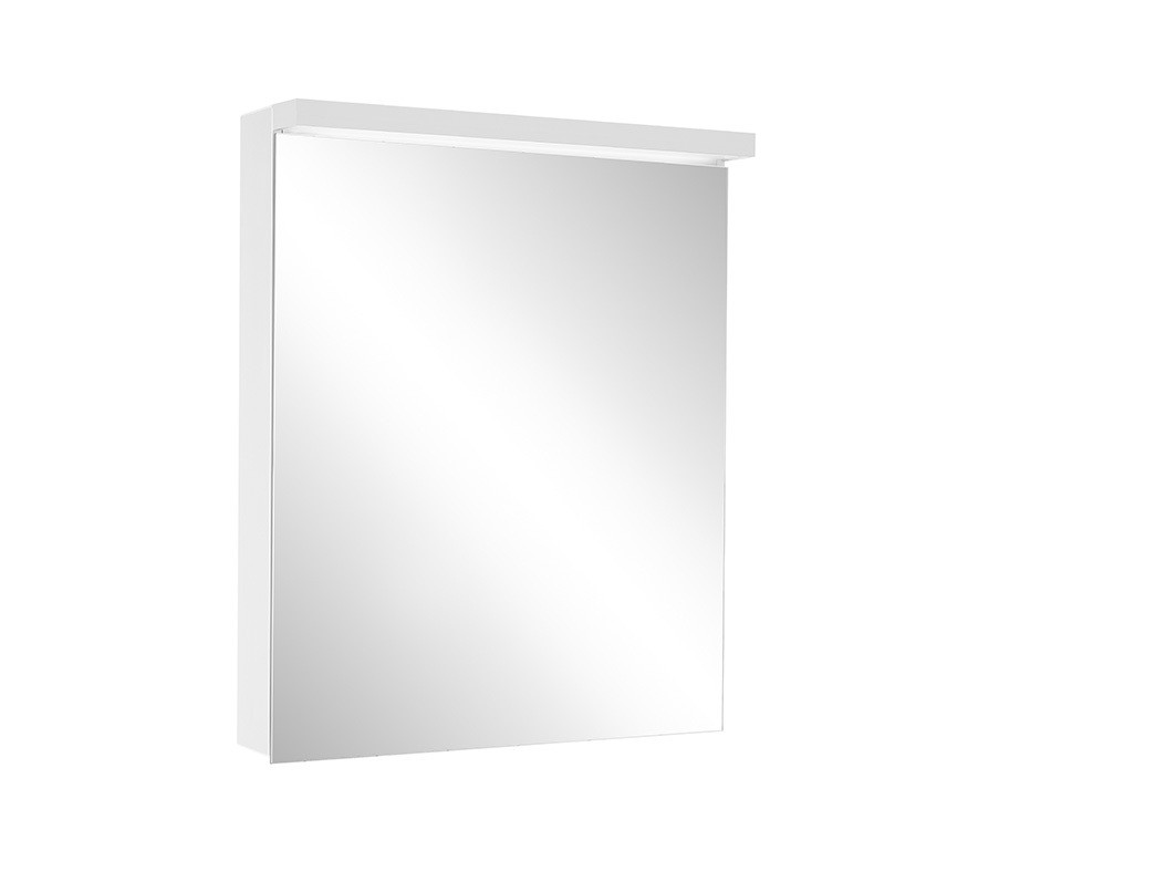 Schneider BORDO TW LED-Lichtspiegelschrank, 1 Tür Anschlag wechselbar, Steckdose links, 59,5x72,6x17,8cm, 188.061.02.50