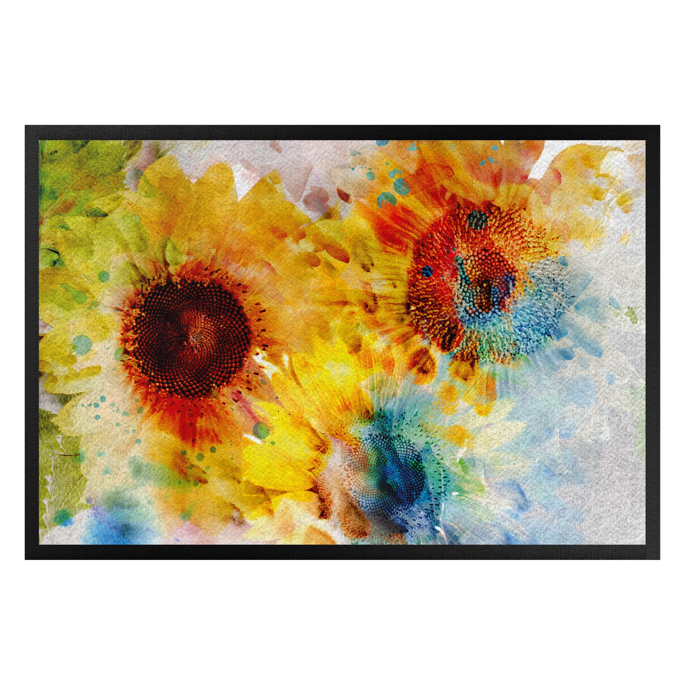 Fußmatte Watercolor Sunflower