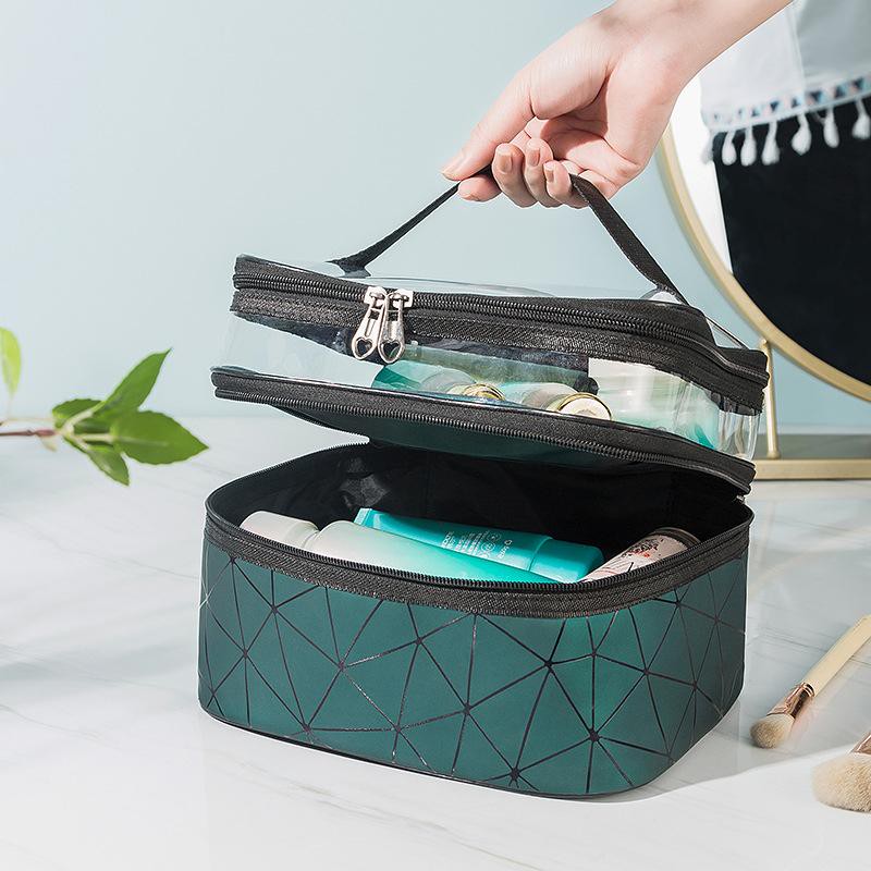 Sacs cosmétiques Cases Sac Femmes Sac esthéticaire Napparras Rhombus Maquillage Fille Articles de toilette Voyage Organisateur Femme Stockage Cas