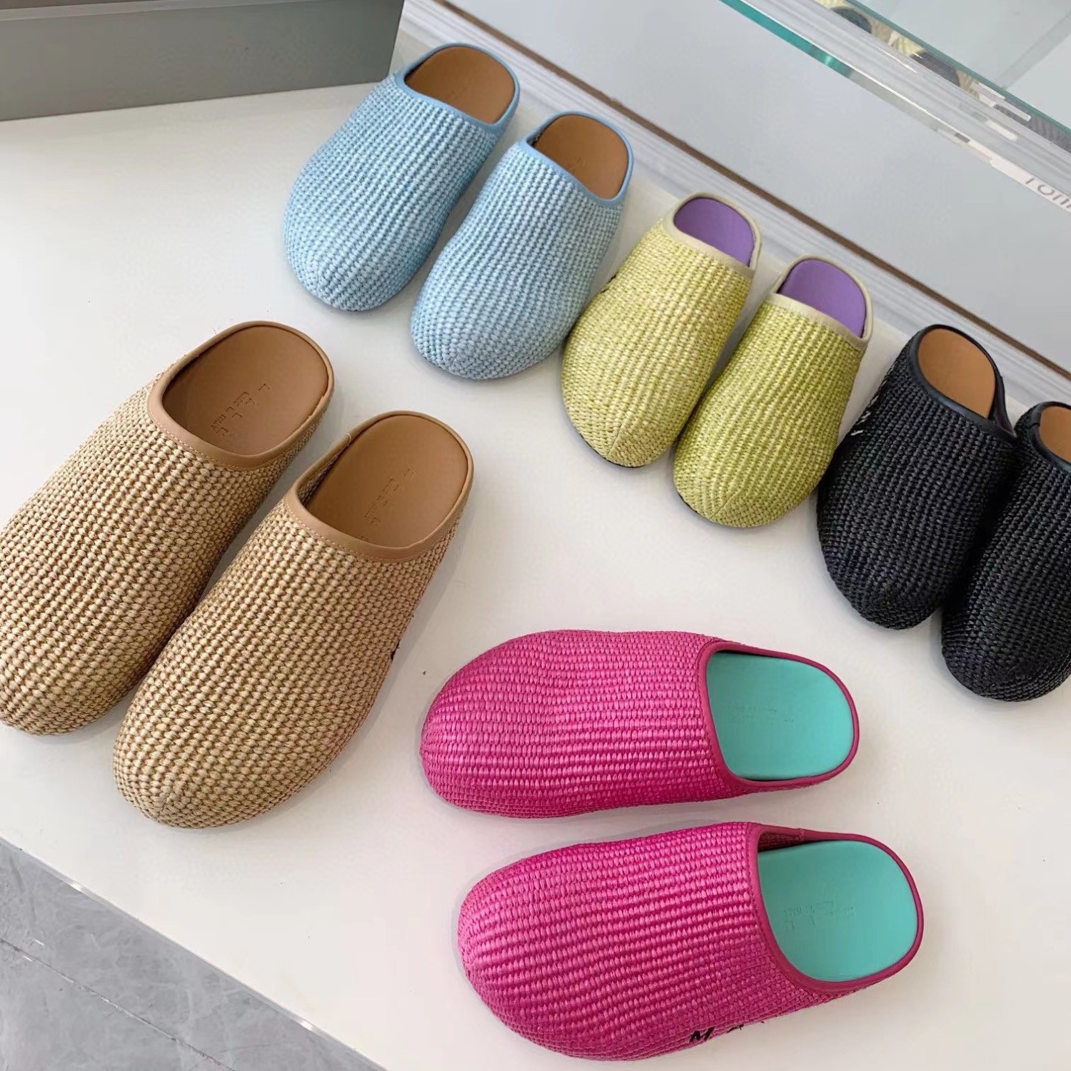 Womens men Sandal fussbett slide flip flop crochet Luxury tazz Slipper summer Designer Slide beach shoe Flat espadrille sandale rubber slippers D