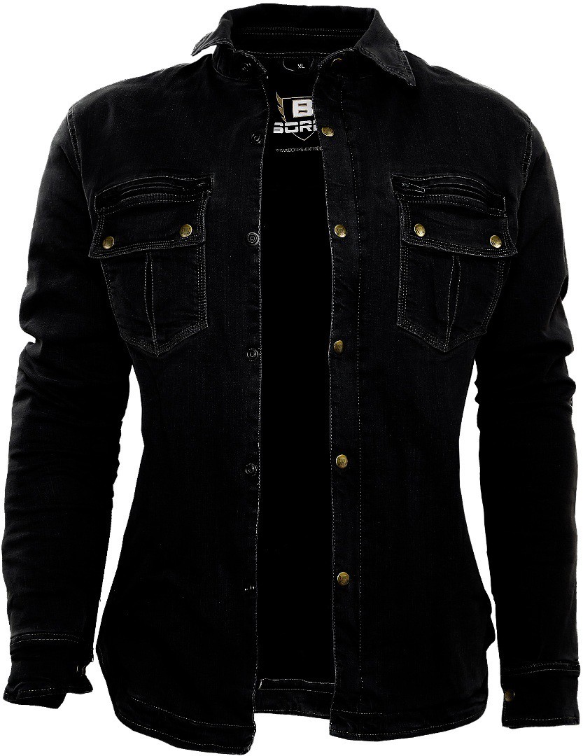 Bores Driver Ladies Motorcycle Shirt, black, Size M for Women