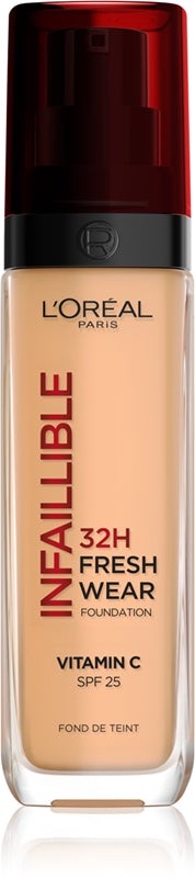 L'Oréal Paris Infiillible 24H Fresh Tragen Sie Foundation 250 Radiant 30 ml