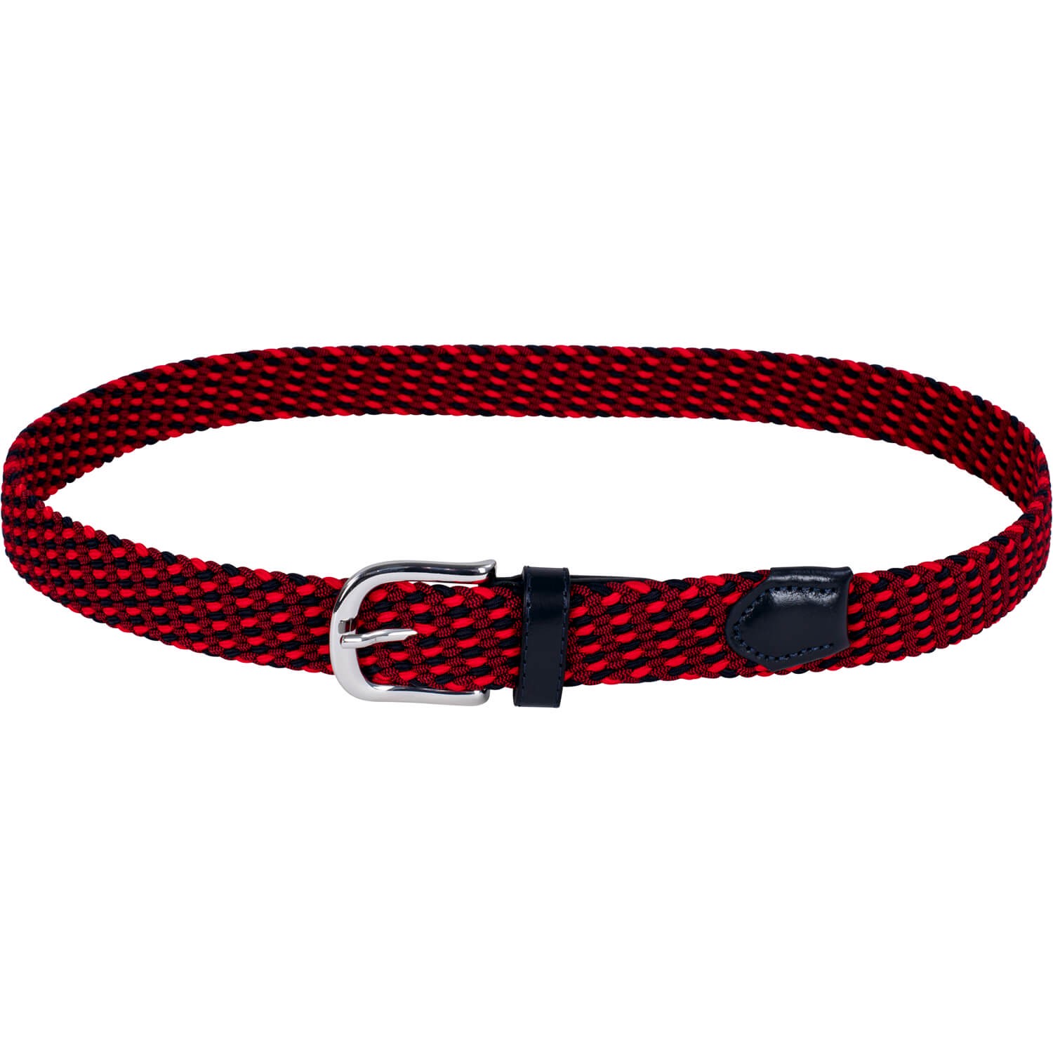 Alberto Gürtel Multicolor Braided, navy/rot