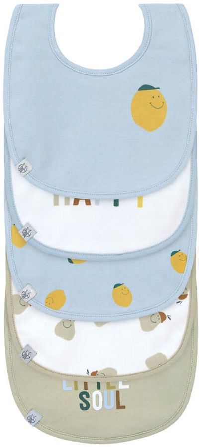 Lässig Wasserdichte Lätzchen 5er Pack Happy Fruits Lemon