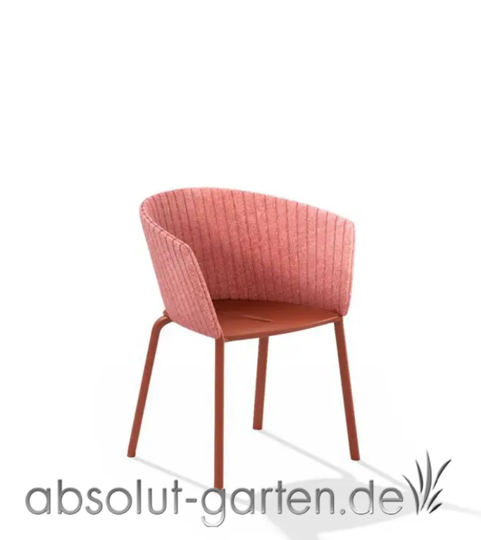 Stuhl Ria- Armlehne gesteppt (Charcoal terrakotta)