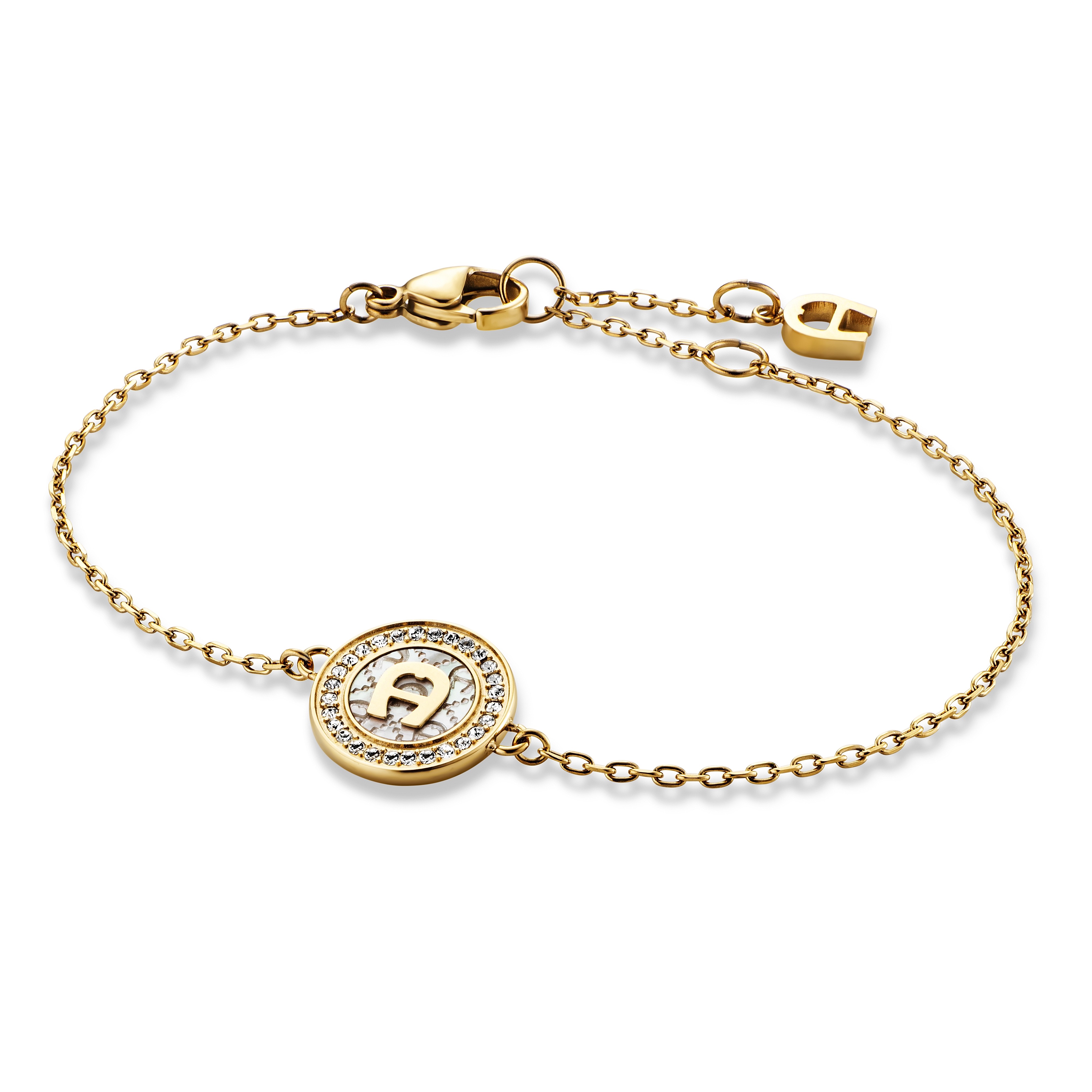 Aigner Armband mit Logo-Anhänger gold
