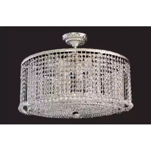 Luxus Luster Kronleuchter Deckenlampe Deckenleuchter Lampen Silber 60cm