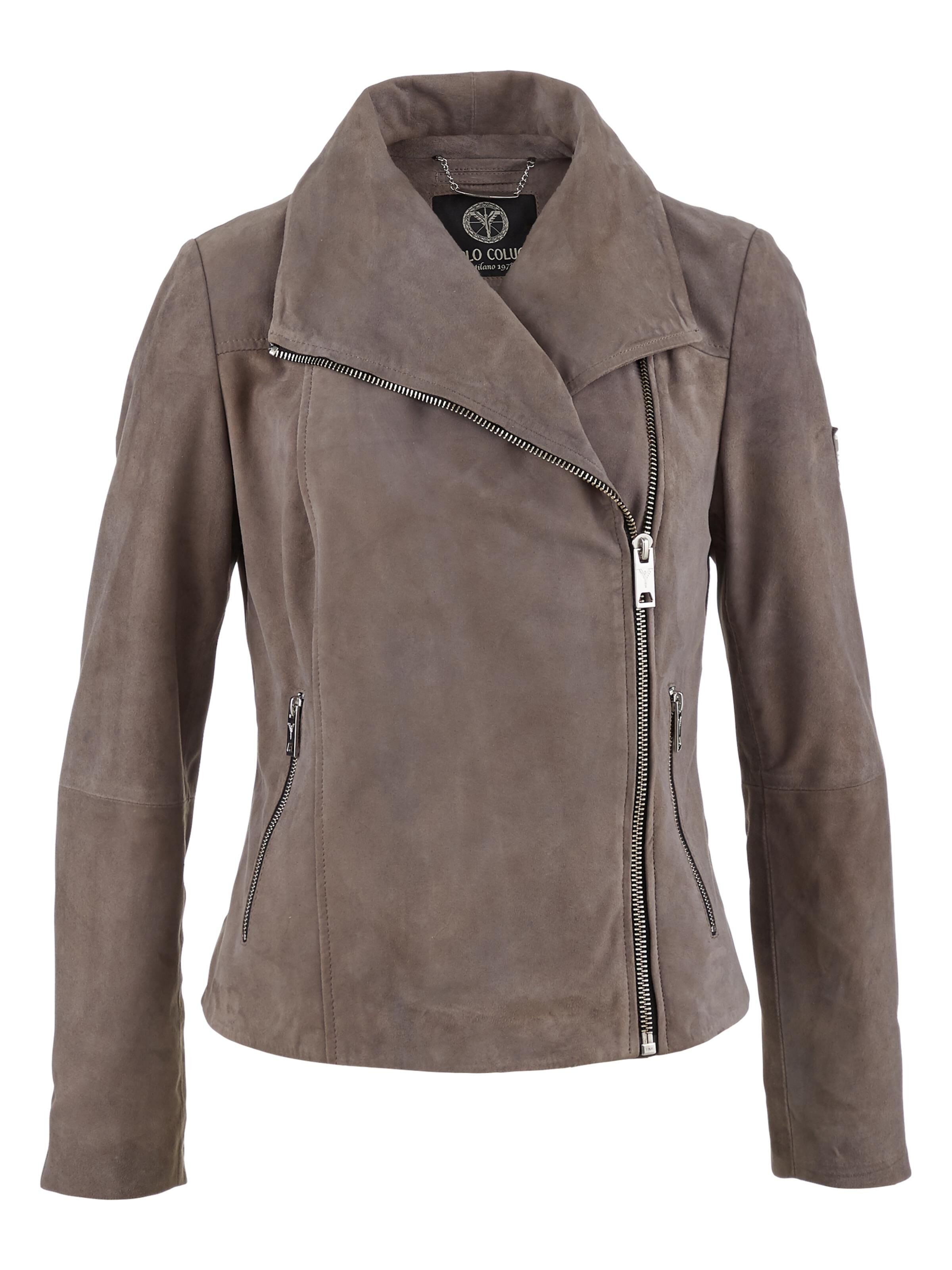 Weiche Velour-Lederjacke