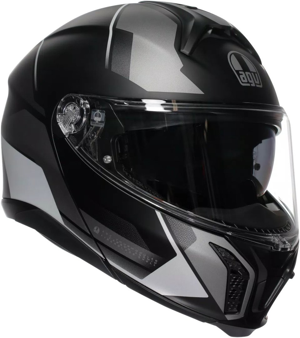 AGV Tourmodular Perception Matt Schwarz Silber Klapphelm Größe M