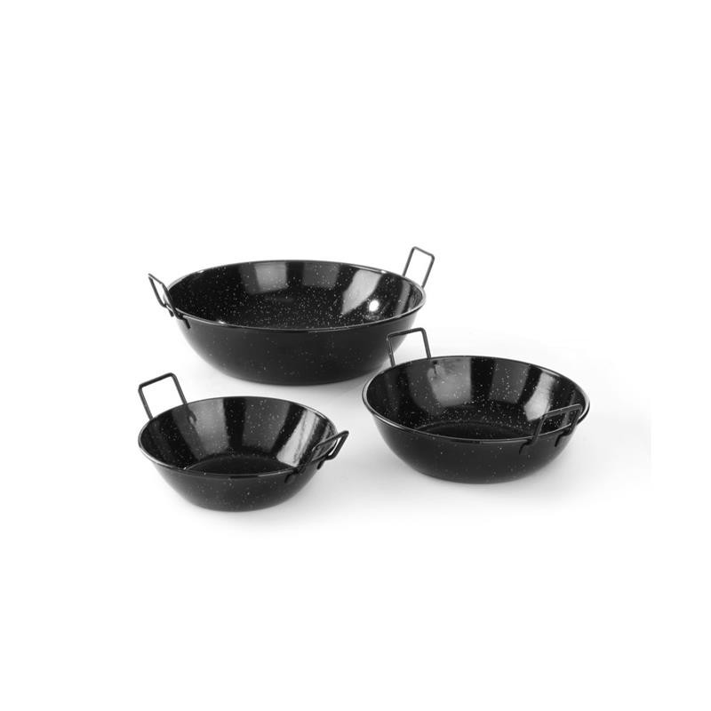 HENDI Paellaschüssel ø 17 x 4 cm emailliert Flachstahl Gasherd Elektroherd Ceranherd spülmaschinengeeignet