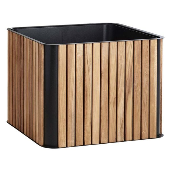 Cane-Line Combine Pflanzgefäß 53x53x40cm Teak recycelt/Alu
