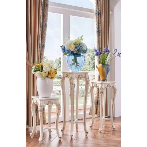 Blumenständer klassischer Stil Wohnzimmer Luxus Ständer Ablage Säule 3tlg