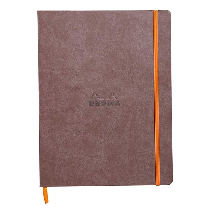 RHODIA Notizbuch Rhodiarama flexi 19 x 25 cm 80 Blatt gepunktet braun
