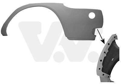 VAN WEZEL 1865568 Stoßstange ohne Adapter, vorne rechts, grundiert