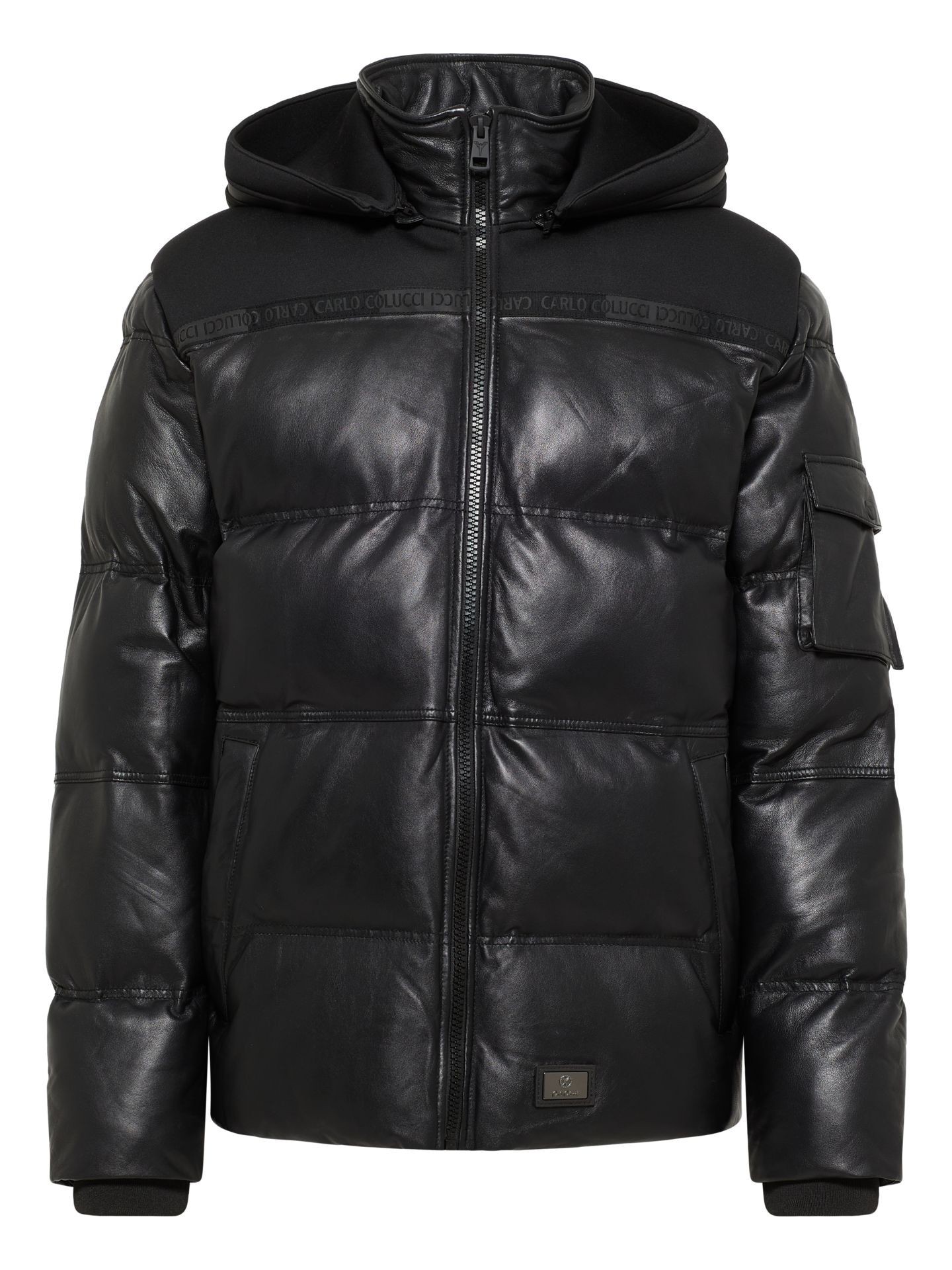 Leder Puffer Jacke