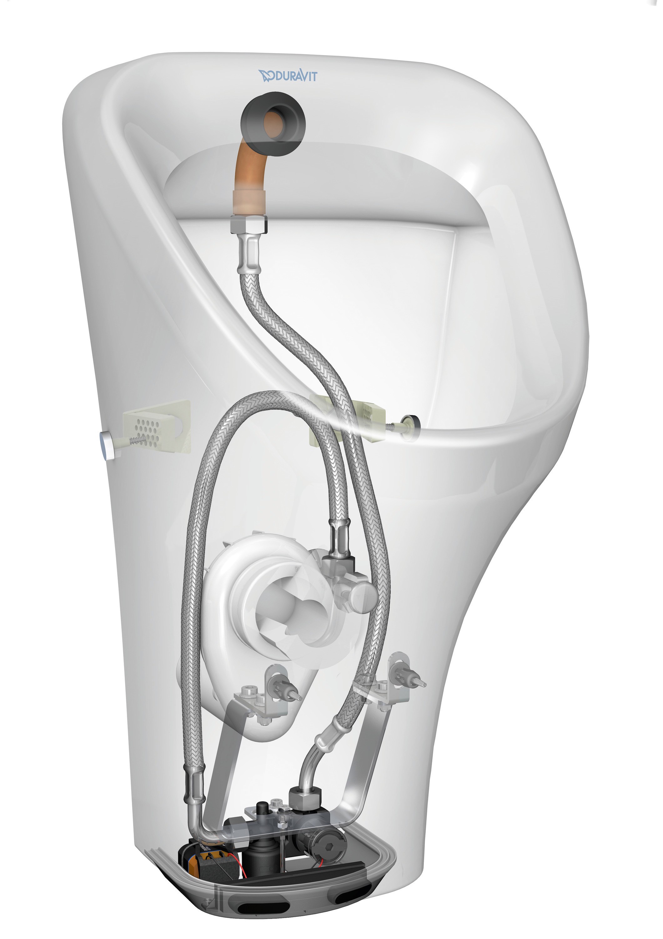 Duravit Urinal Durastyle, Zulauf von hinten für Batterieanschluss, ohne Fliege, 2804310000