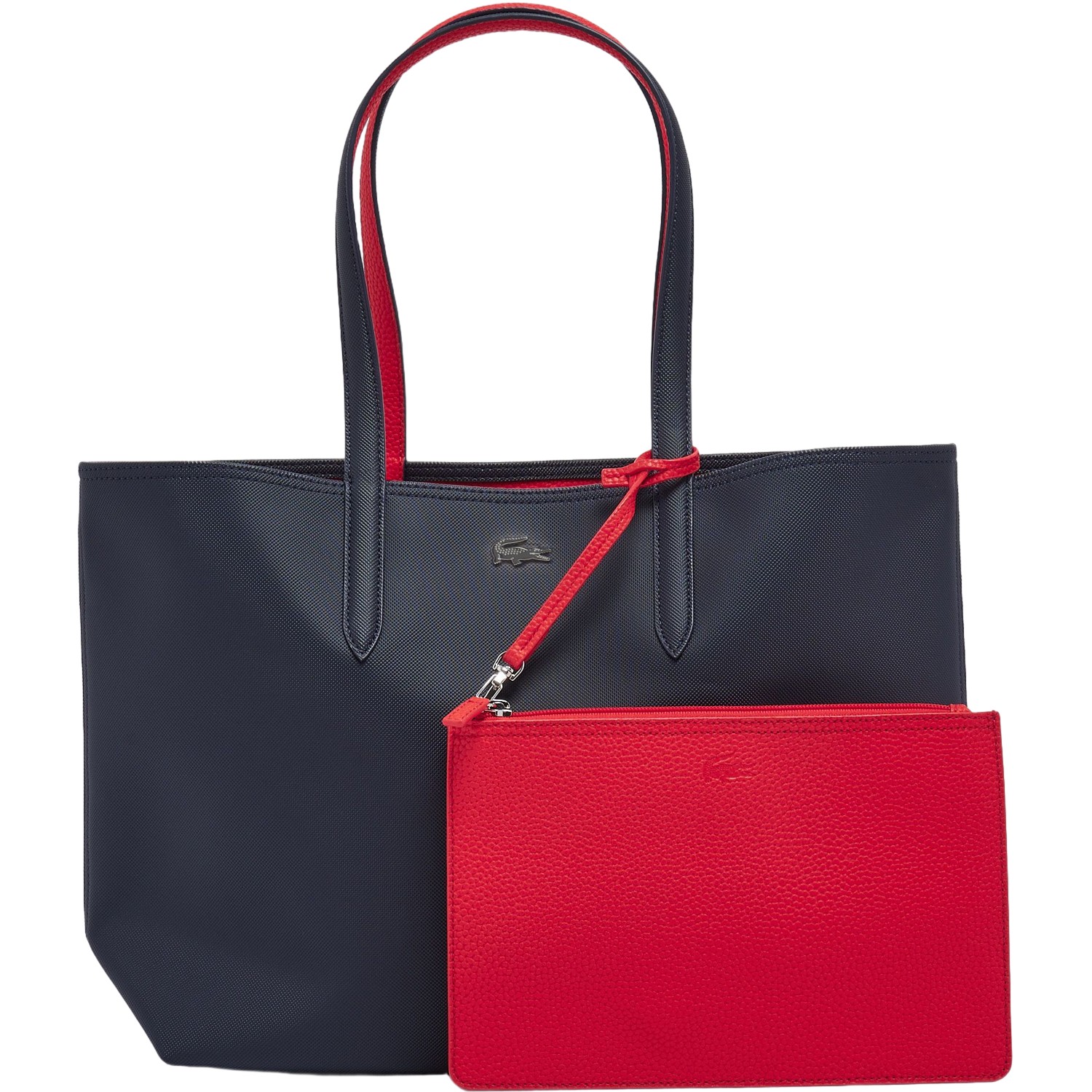 LACOSTE Tasche Shopping, navy/rot