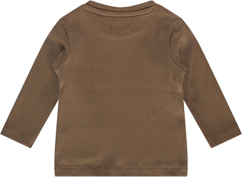Babyface Baby Langarm-Shirt Bio-Baumwolle/Modal uni coffee mit Tasche